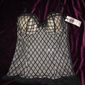 Sophie B Mesh Peplum Bustier